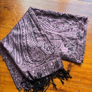 Pink paisley scarf